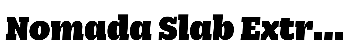 Nomada Slab Extrablack Italic